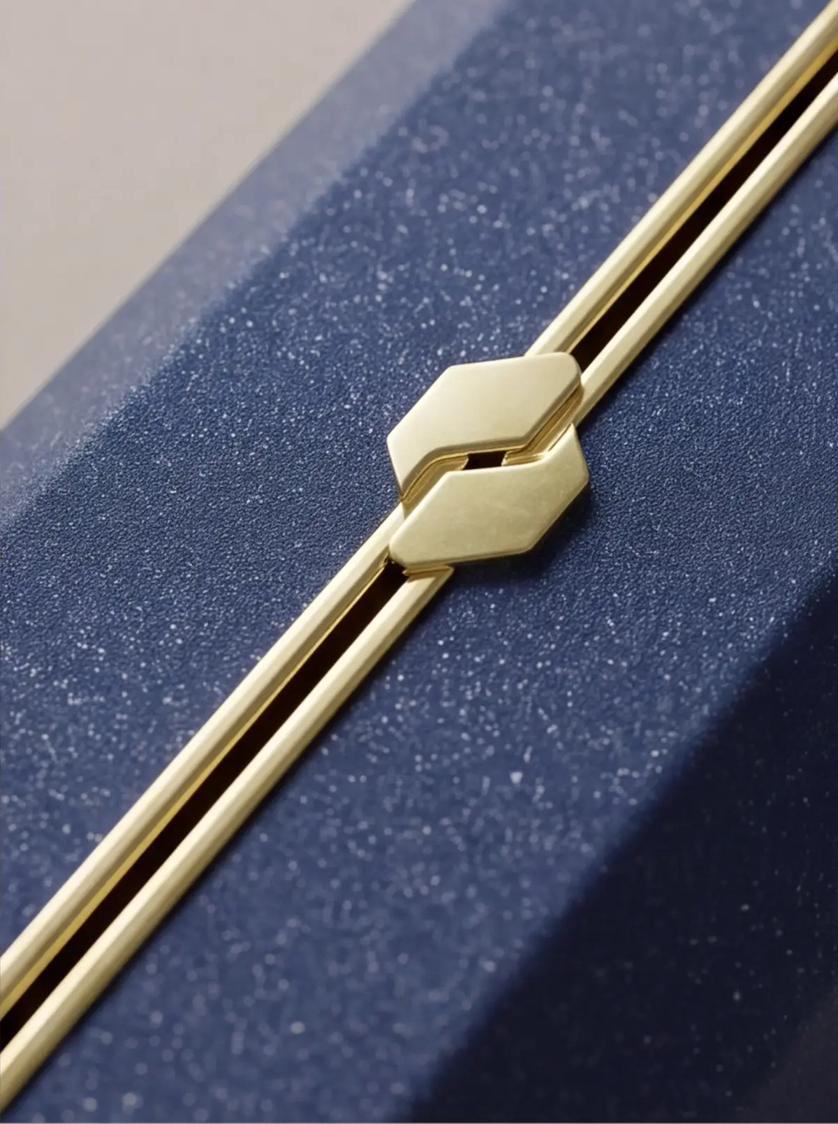 The blue-gold case carries the guardian theme with restrained lines.