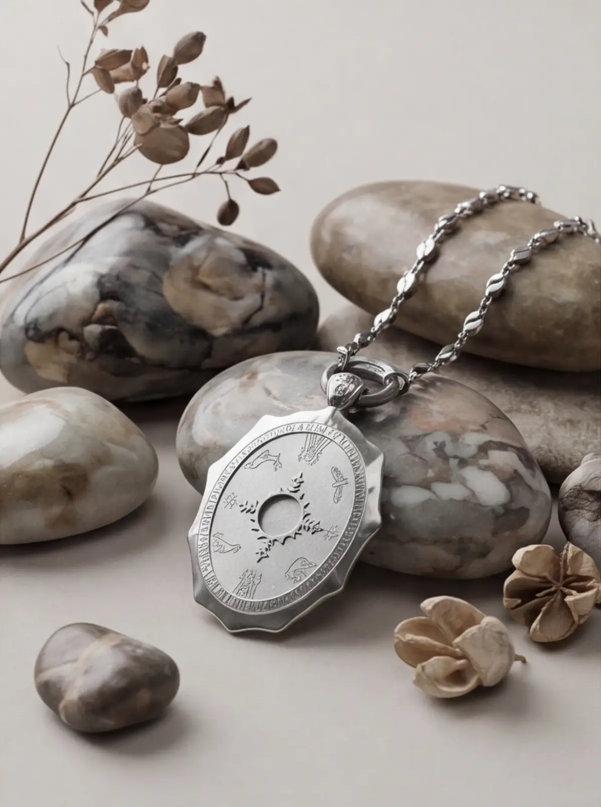 Pale stones make the silver rear detail more legible.