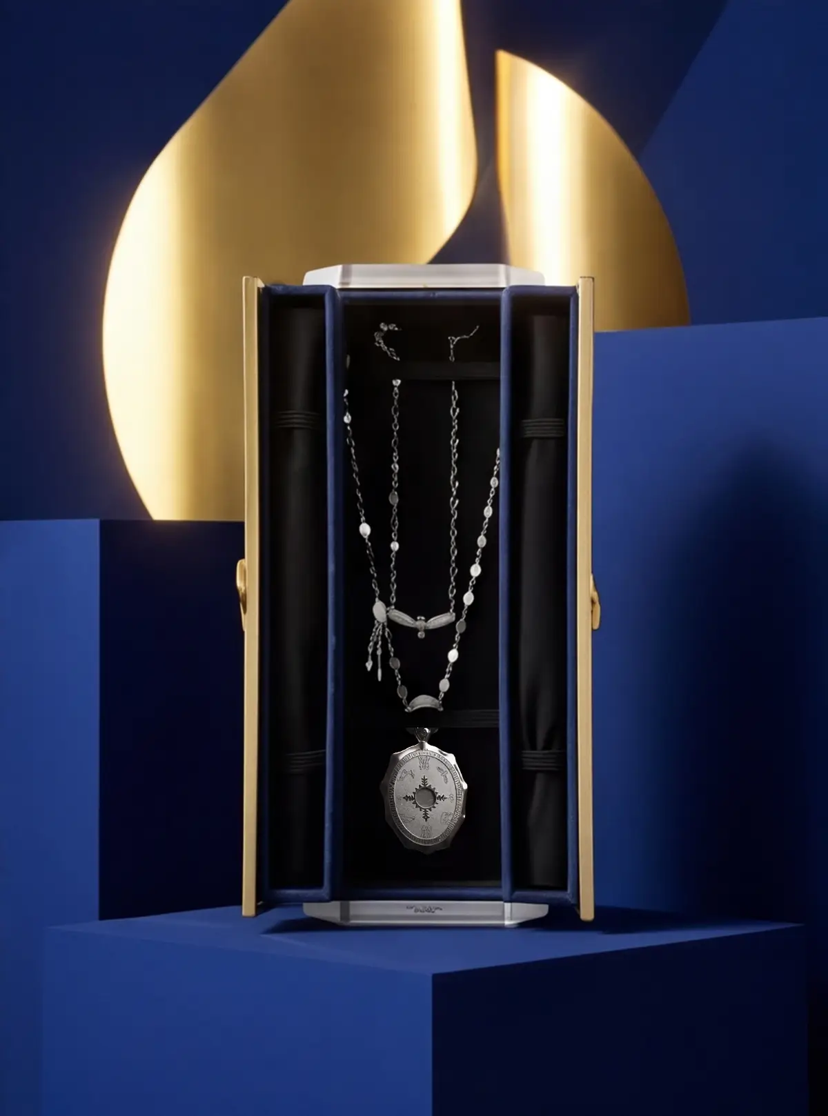 The blue-gold stage creates a strong first-release signature.